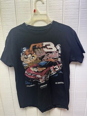 NASCAR Dale Earnhardt Men’s Small Taz Looney Tunes Vintage Tee Black 90s VTG